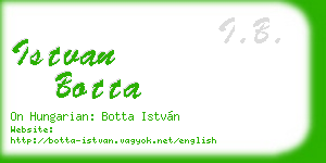 istvan botta business card